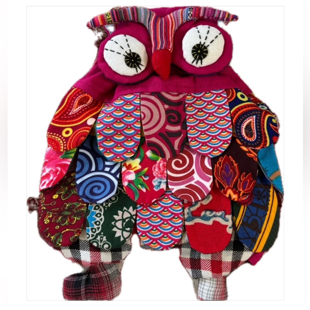 Owl Patchwork Backpack! Back to school!!